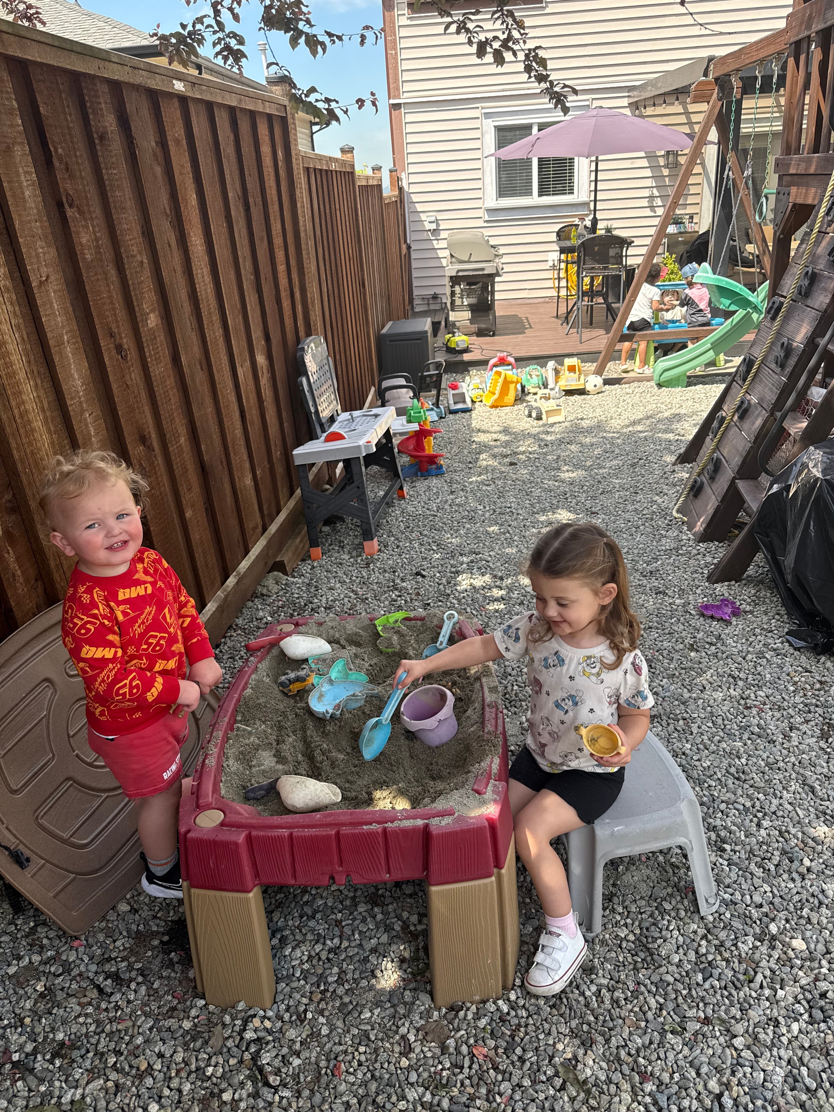 Kids building blocks and learning together